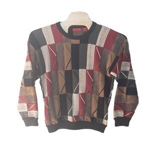 J Simon Cable‎ Knit Color Block Sweater Men’s Large